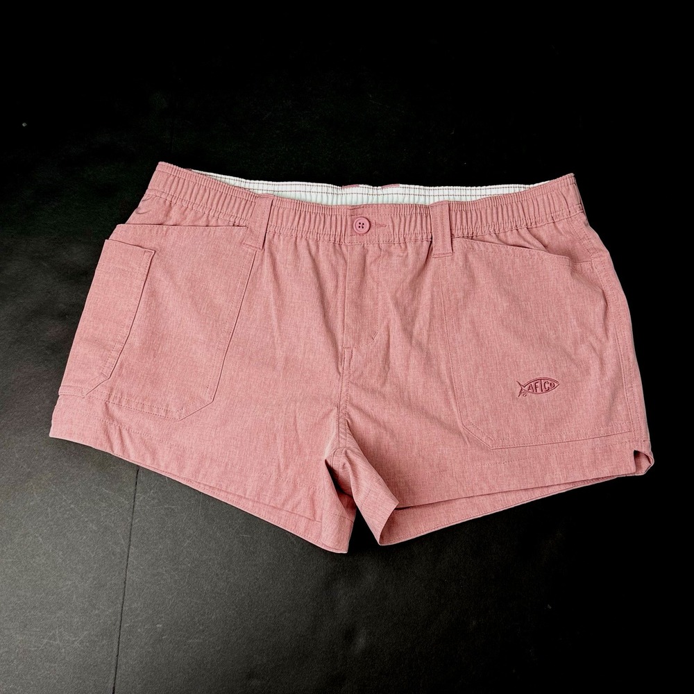 Aftco Original Fishing Shorts Women 4 Small Pink Beach Performance 3" Inseam